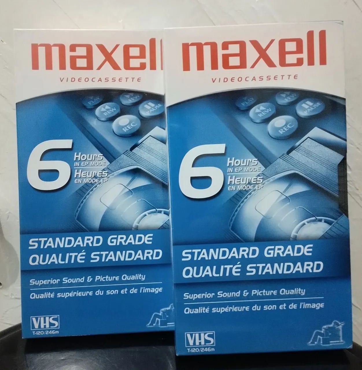 Fitas VHS Maxell, lacradas. 