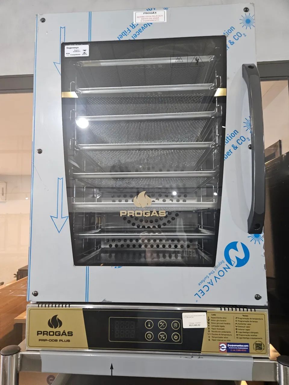 forno elétrico com vapor 8 formas 35x35 - novo