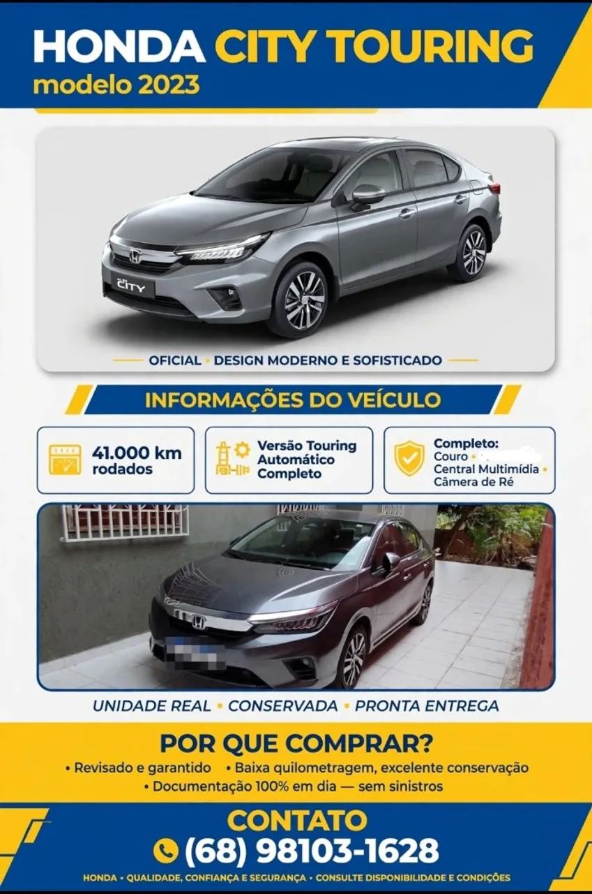 Honda City CITY Sedan Touring 1.5 Flex 16V 4p Aut. 2023