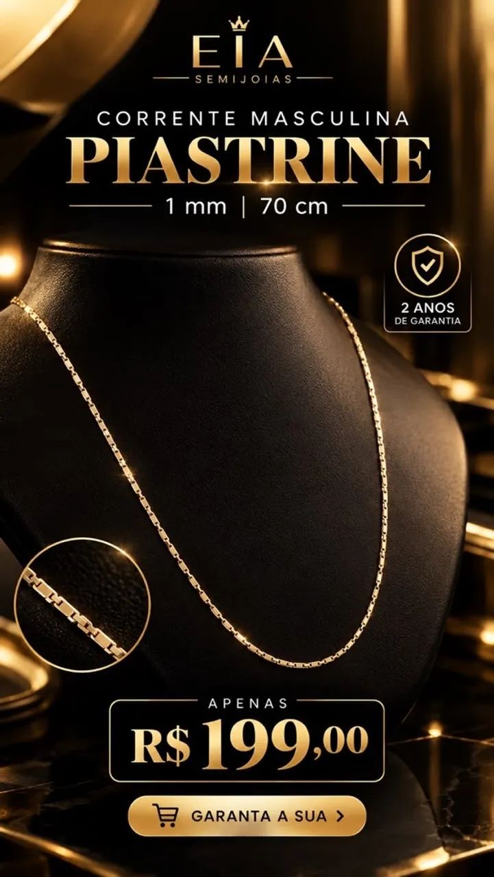 Corrente Masculina Piastrine 199,90