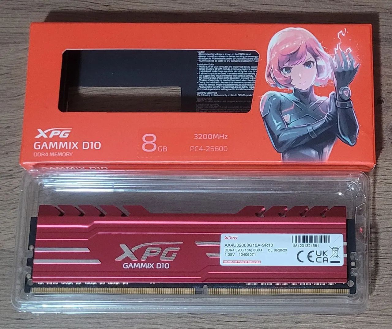 Memória RAM 8GB DDR4 3200MHz CL16
