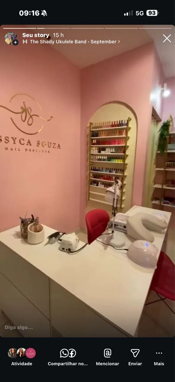 Passo ponto de loja de nail designer 