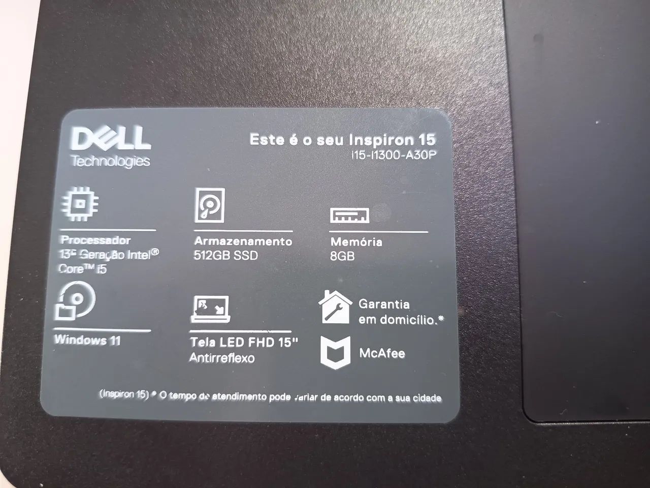 Notebook Dell Intel core I5 13 geração, 5meses de uso.  - Foto 3