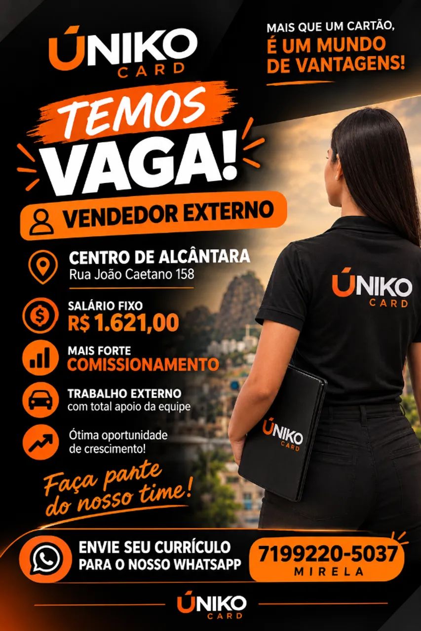 VAGA VENDEDOR EXTERNO ALCANTARA