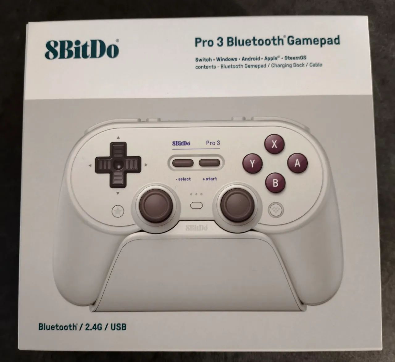 Controle 8bitdo Pro 3 TMR  para PC Nintendo switch 1 e 2 Android e ios.