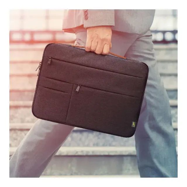 Case para Notebook 15.6" Anti-Impacto com Bolsos e Alça Preta | Get - Foto 3