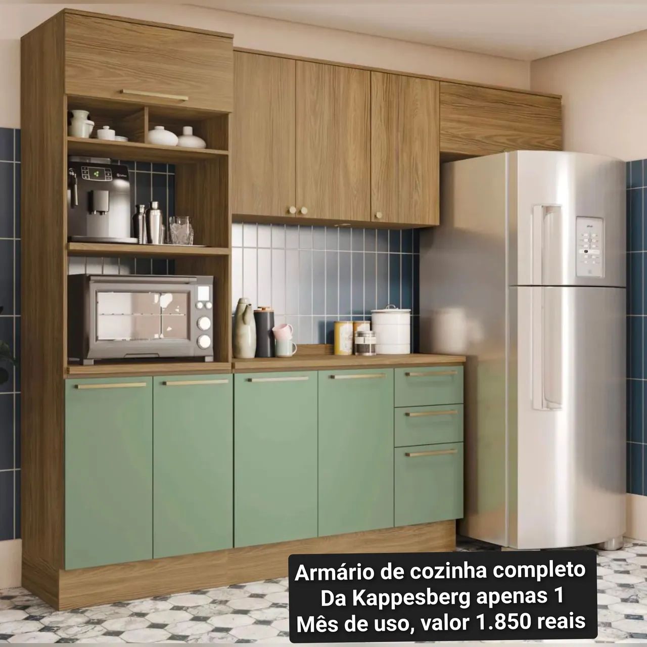 Vendo dois armários de cozinha completo seminovos 