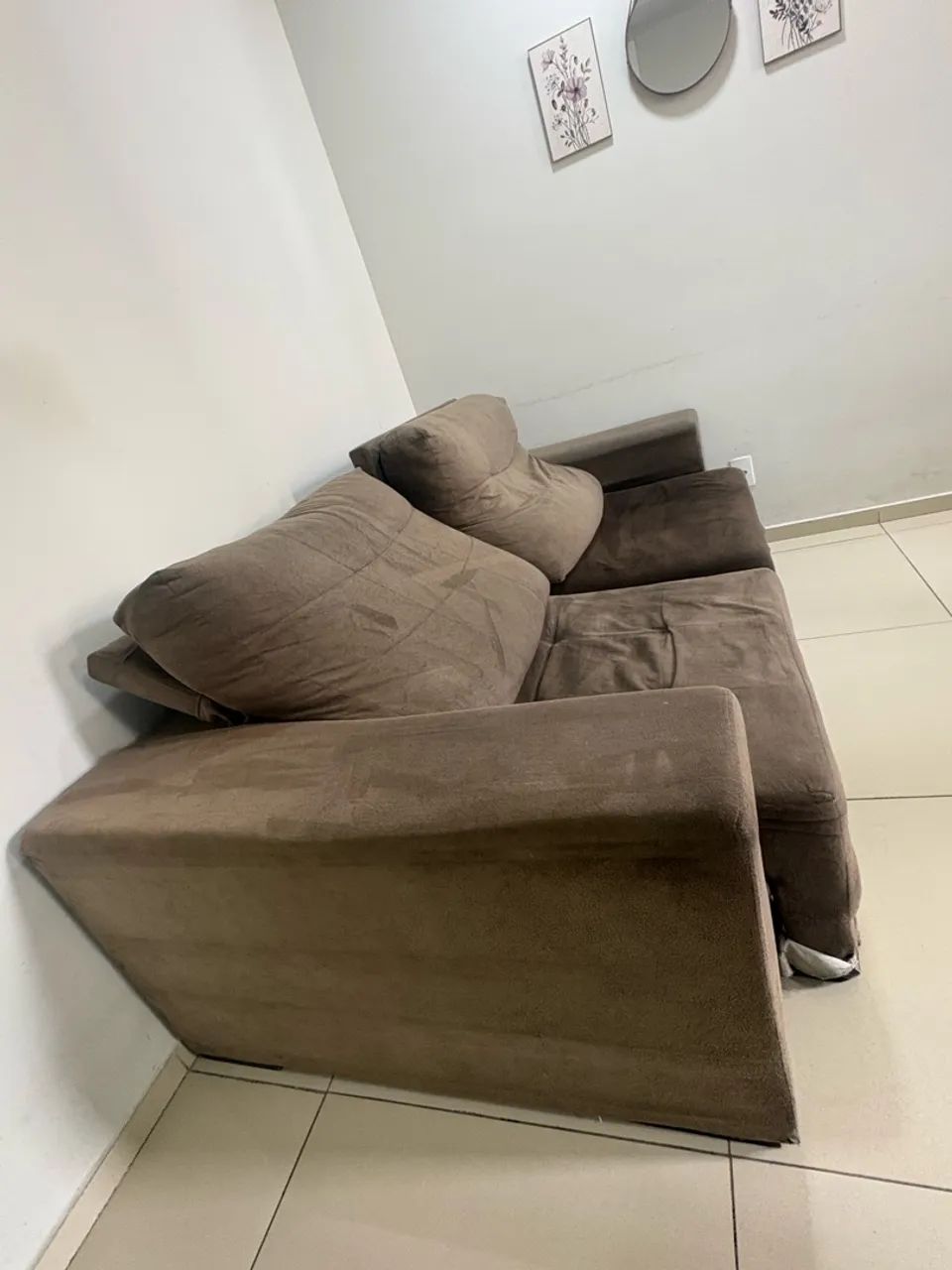 Sofá cama 2 lugares marron  - Foto 4
