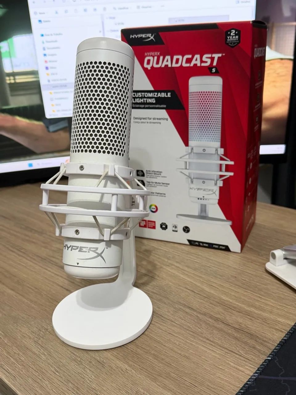 Microfone Quadcast S - Branco - Foto 3