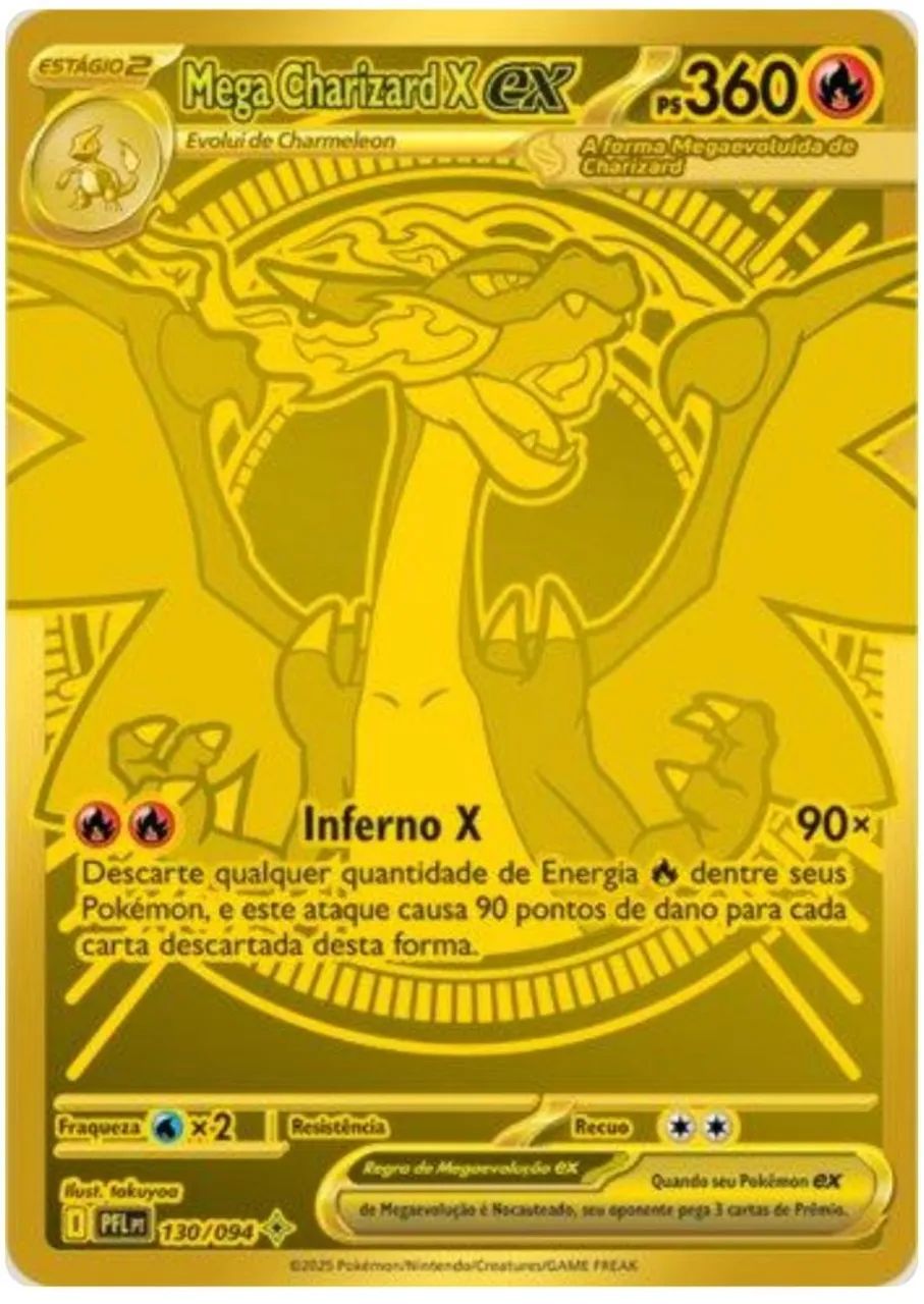 Charizard X EX gold