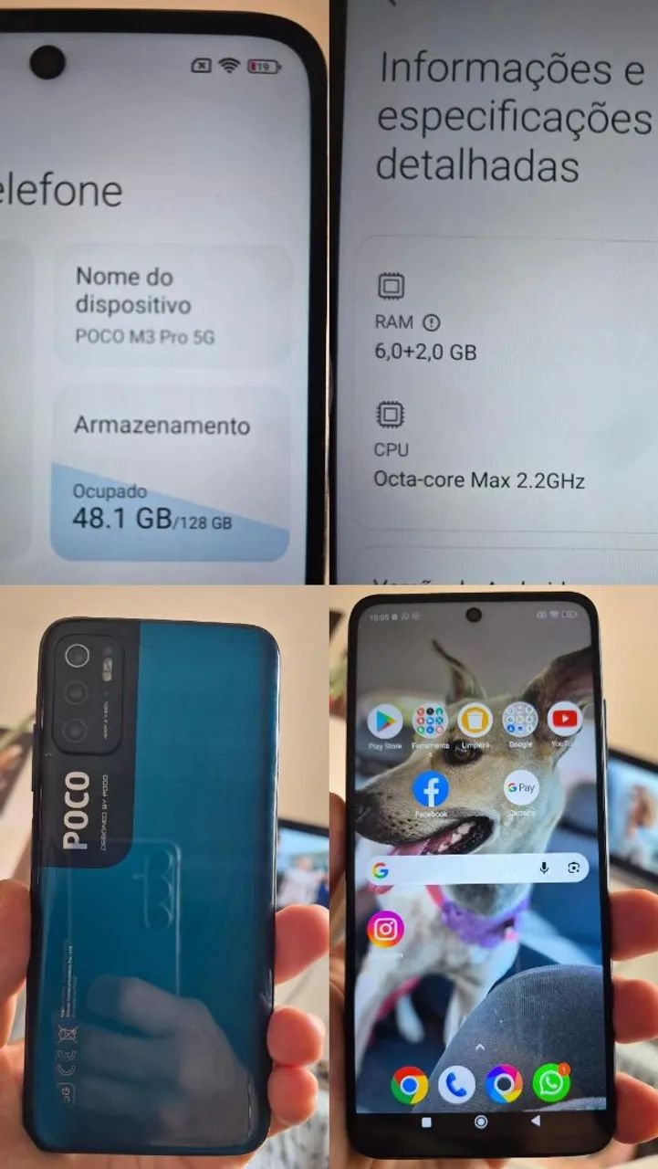 POCO M3 PRO 8 gigas de ram 128 memória 