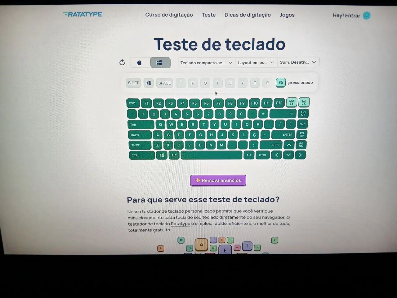 Teclado mecânico T-dagger Bora switch Blue - Foto 3