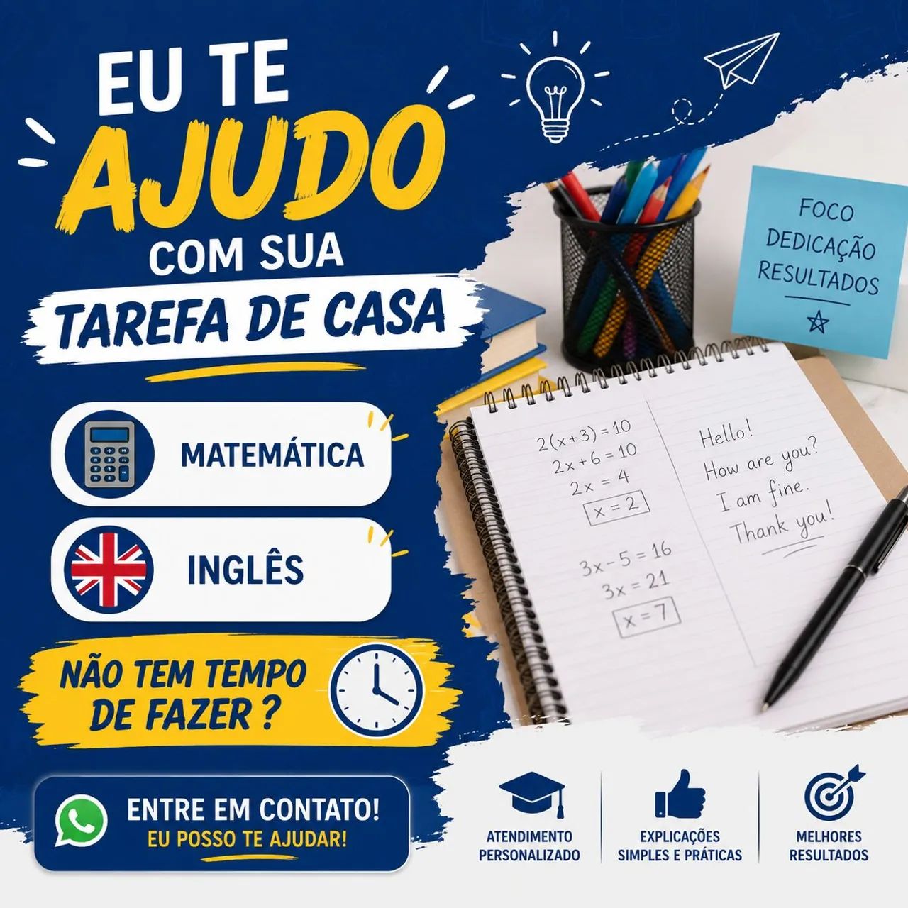 Faço sua tarefa da escola