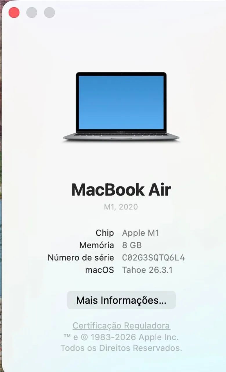 MacBook Air M1 8GB 2020 - Notebooks - Residencial Monte Castelo