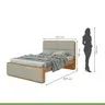 Cama Casal Loop Luxo 1,40m Easy Like Ideal para Quarto Moderno