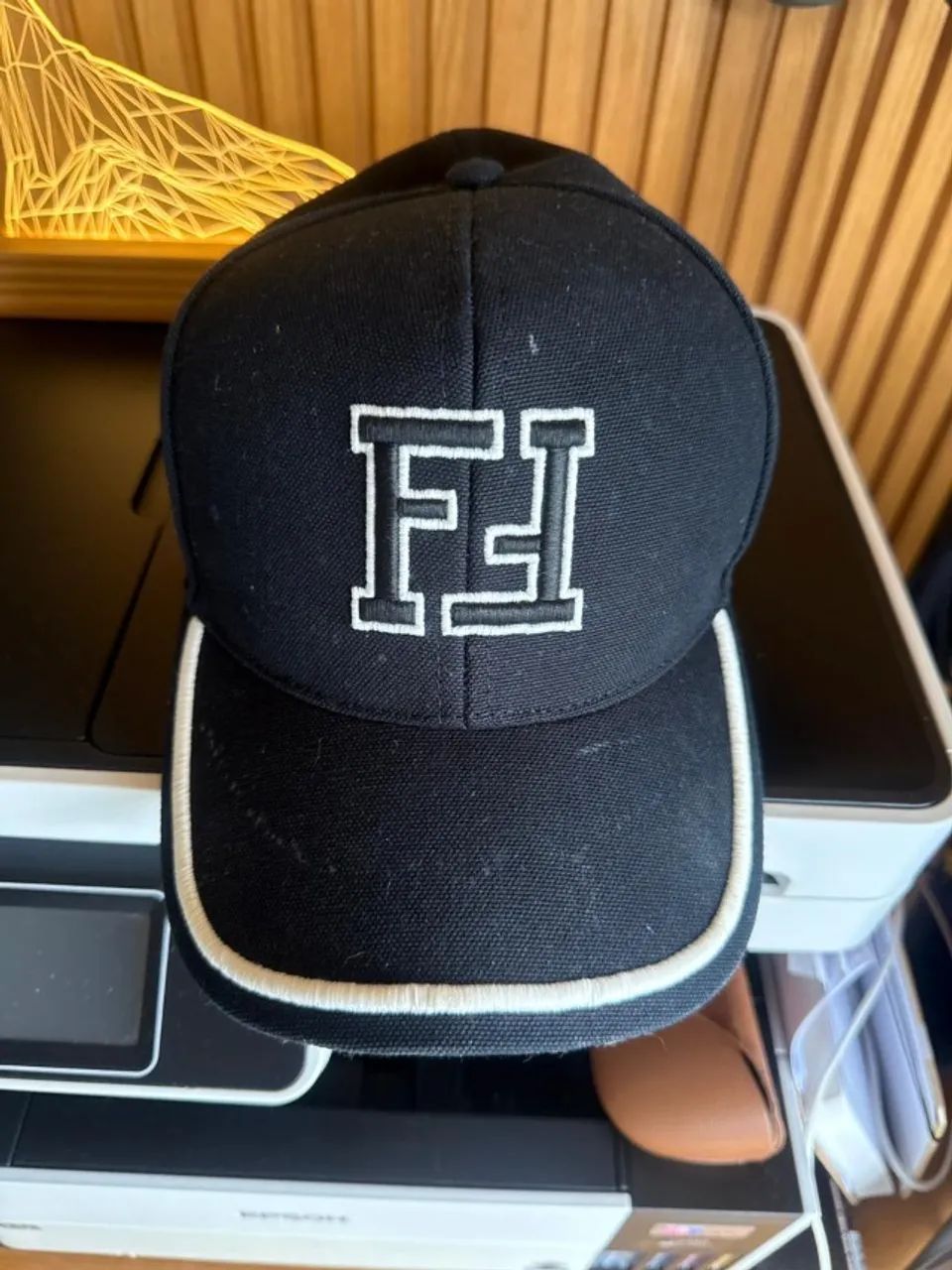 Boné Fendi Original Preto - Logo FF Bordado
