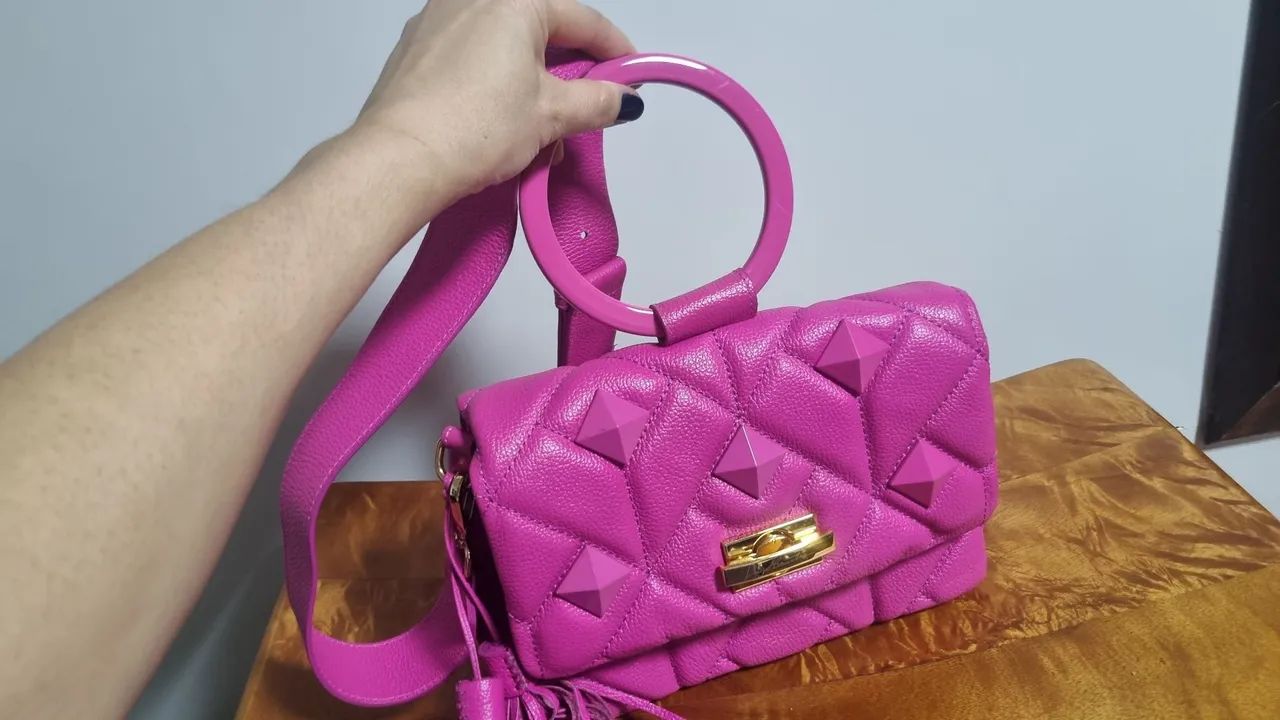 Bolsa Luiza Barcelos Nova, com alça  de mão e tiracolo