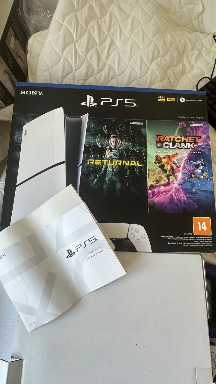 PS5 + Monitor LG 240Hz + 2 Controles (1 Roxo) + Teclado e Mouse - Foto 2