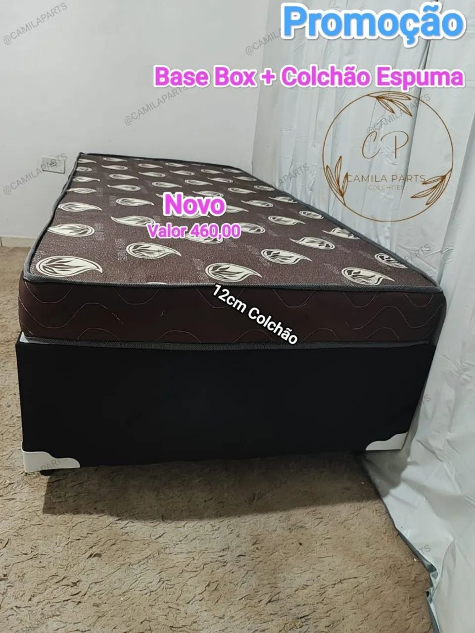 Cama Box Solteiro com Colchão NOVO ENTREGO  - Foto 2