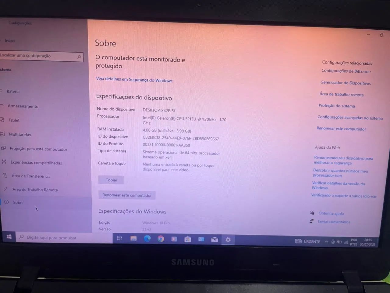 Notebook Samsung seminovo - Foto 4