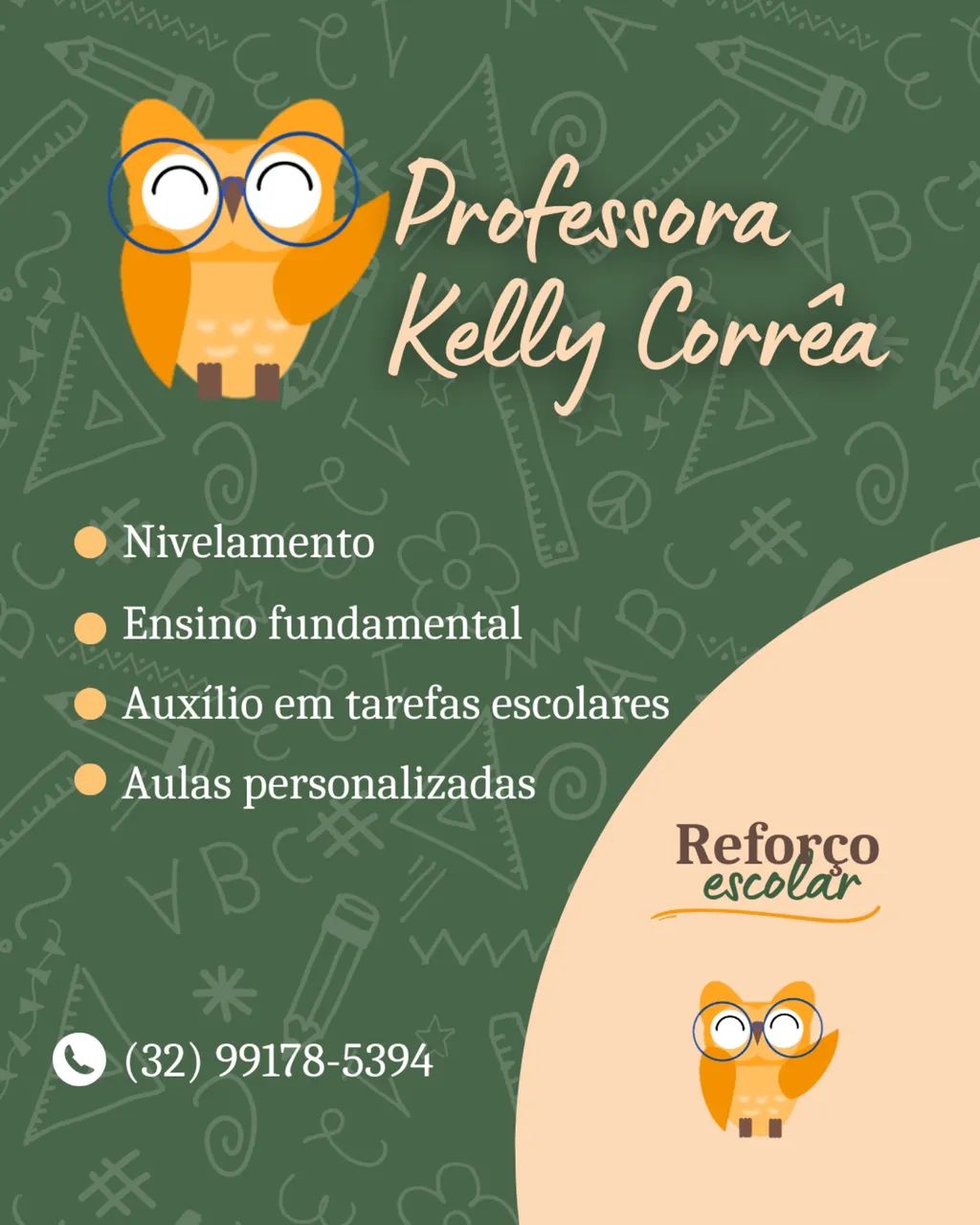Aula de reforço escolar 