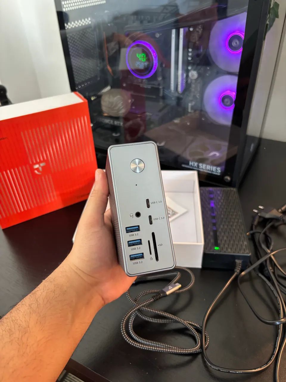 DOC USB STATION - TobeONE - nova, abri apenas para testar e gravar - Foto 2