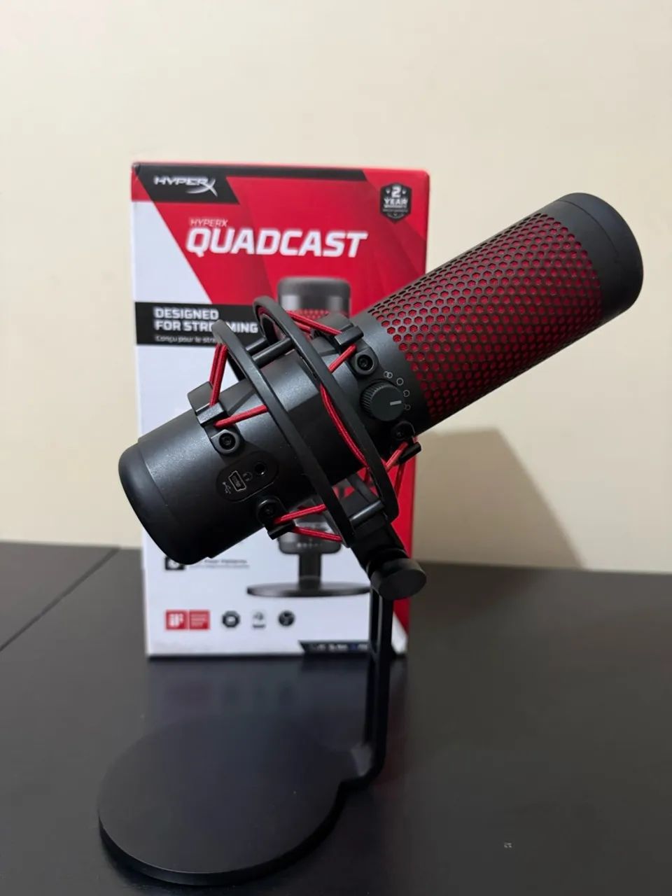 Microfone HyperX QuadCast Original Vermelho  - Foto 2