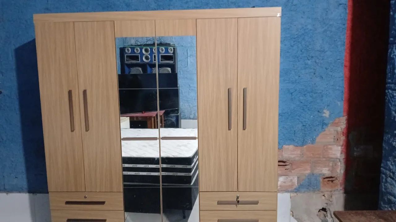 Vendo cama kink e quarda roupas novos - Foto 5