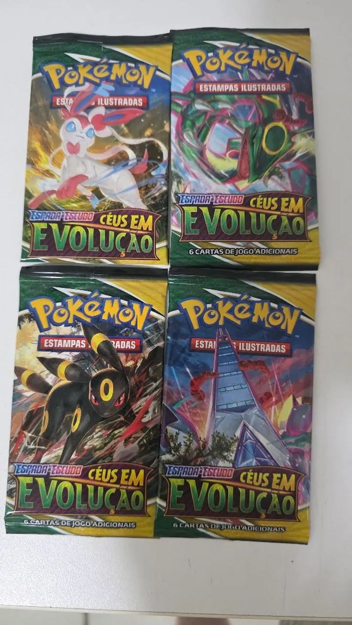4 Booster Avulso Pokemon TCG Céus em Evolução