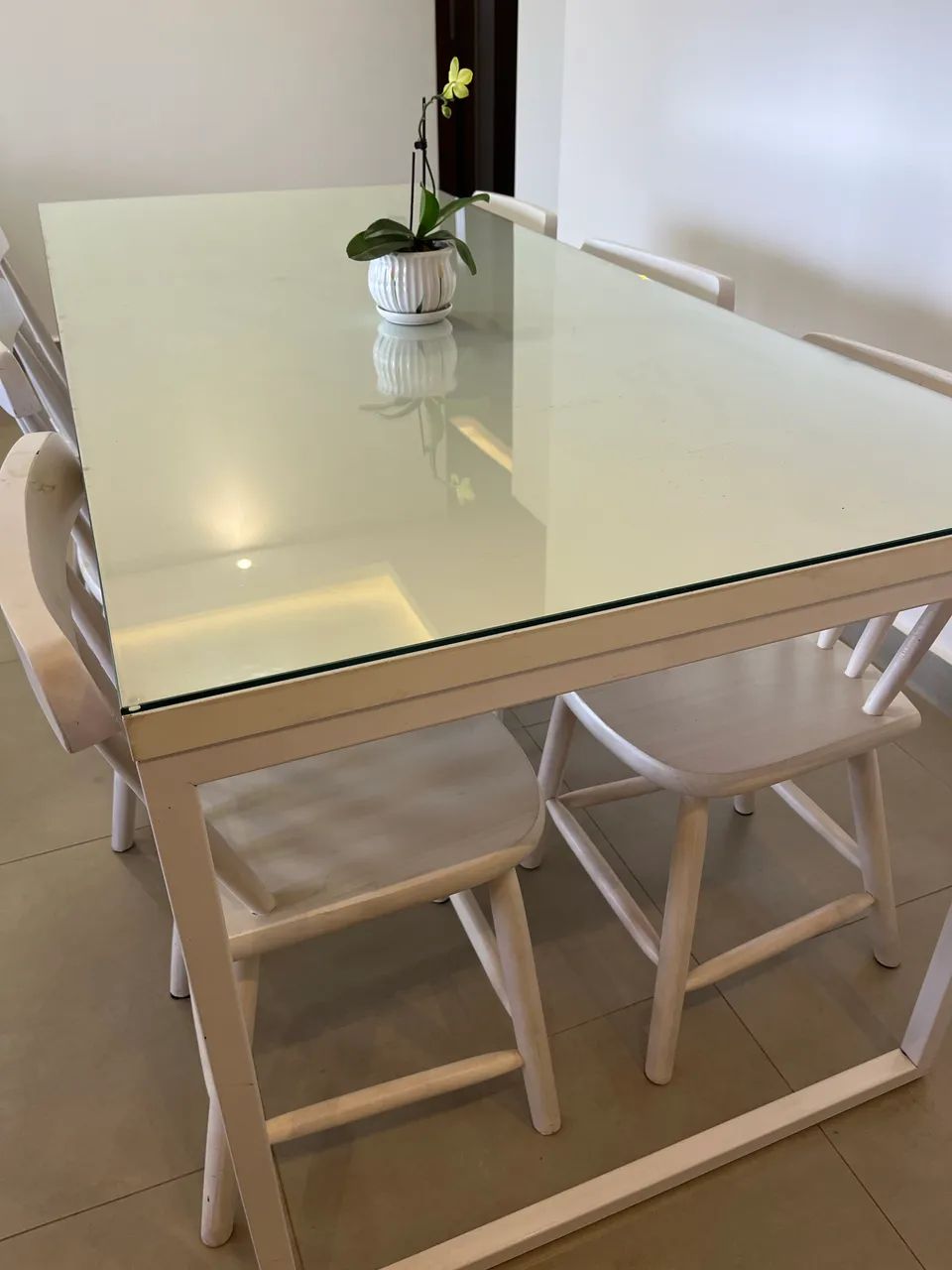 Jogo de mesa com 6 cadeiras tok Stok