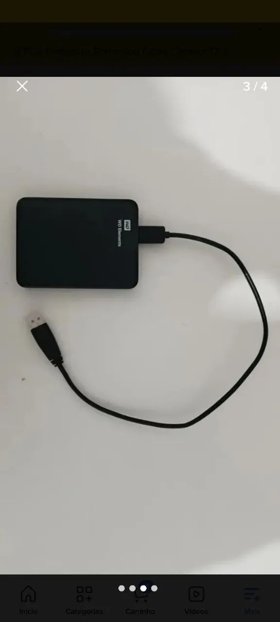 HD externo WD Elements 1 TB - Retirada no local  - Foto 2