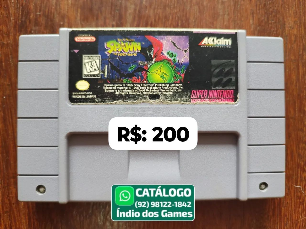 Spawn The Videogame = R$: 200