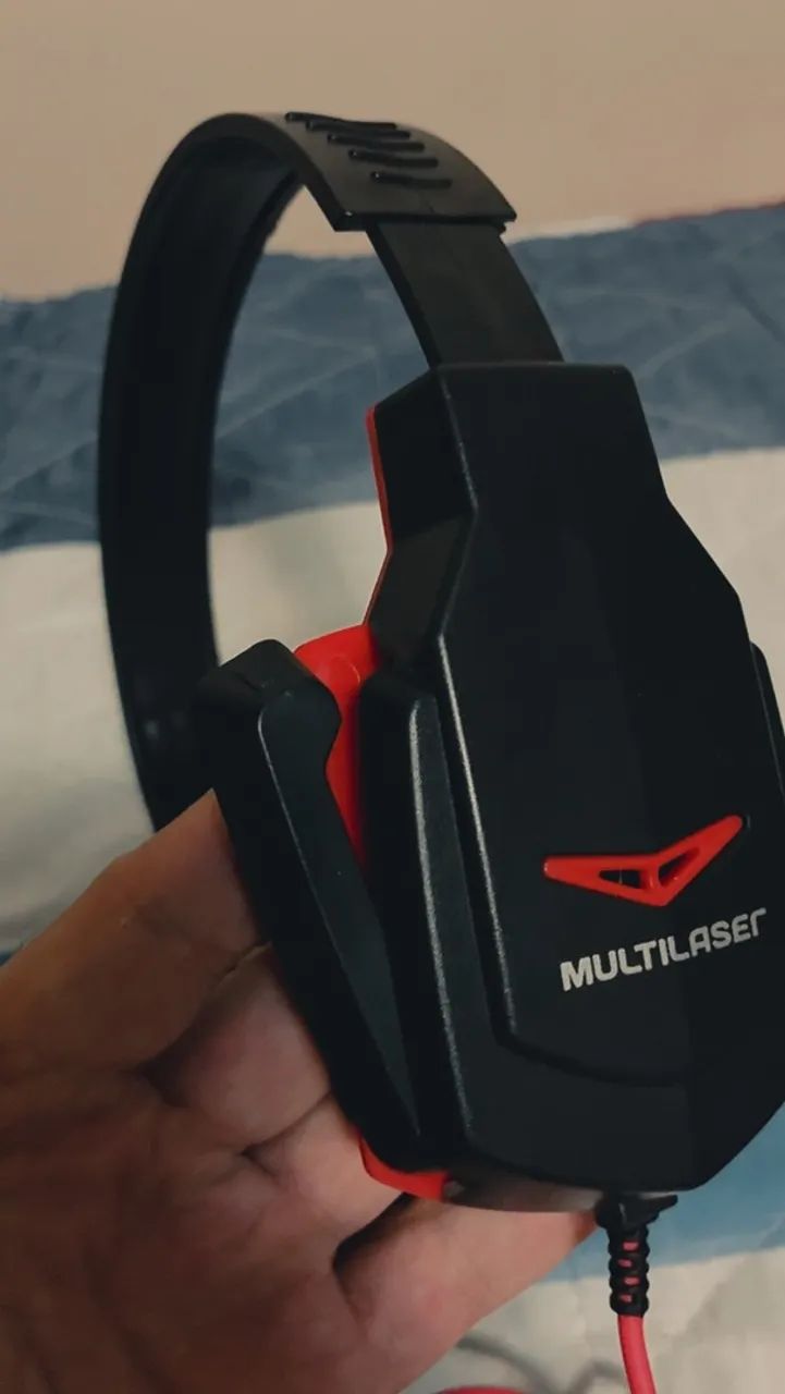 Headset gamer Multilaser vermelho  - Foto 4