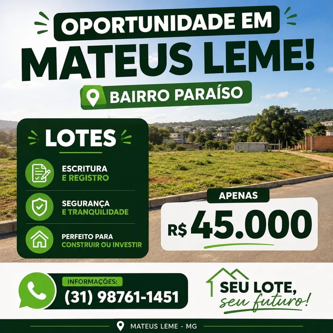Bairro paraíso em mateus leme 