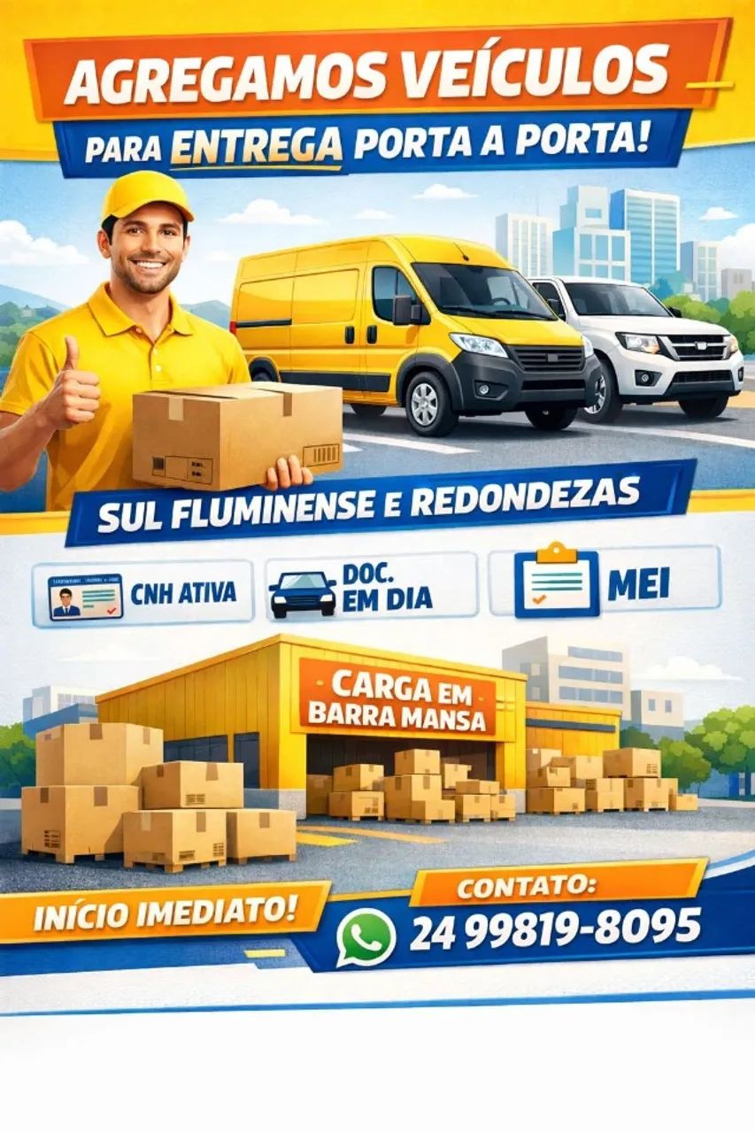 Agregamos Veiculos para Entregas