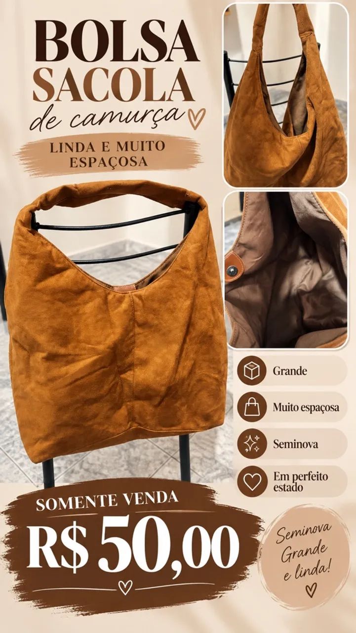 Bolsa de camurça 