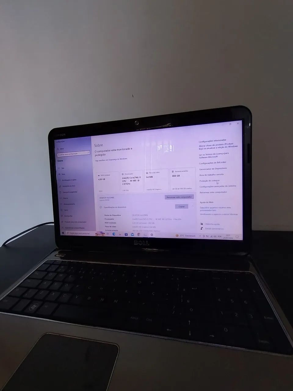 Notebook Dell core i5 4gb ram 500 HD - Foto 3