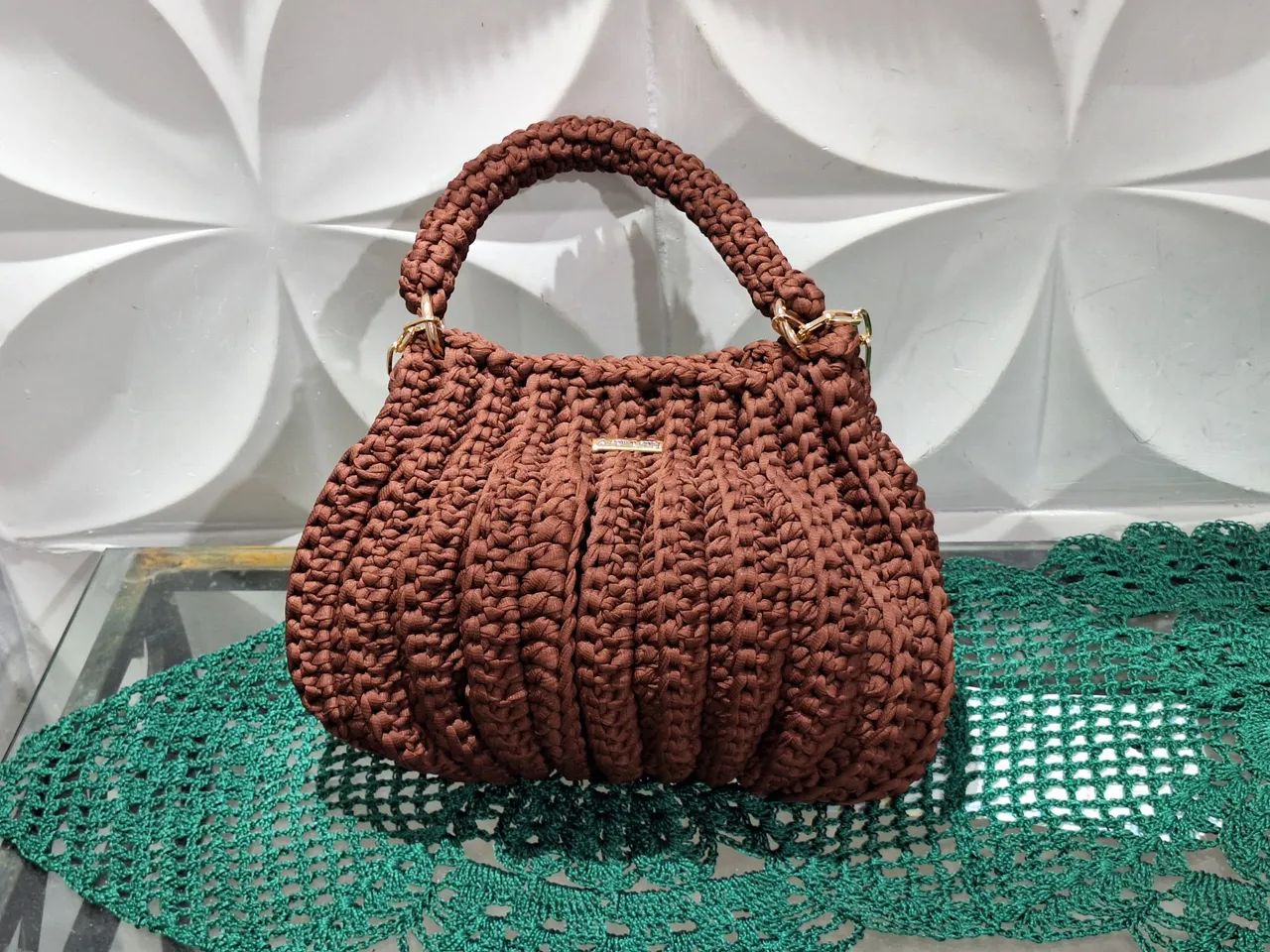 Bolsa de croché artesanal
