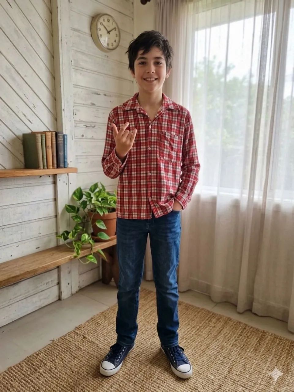 Camisa xadrez infantil 