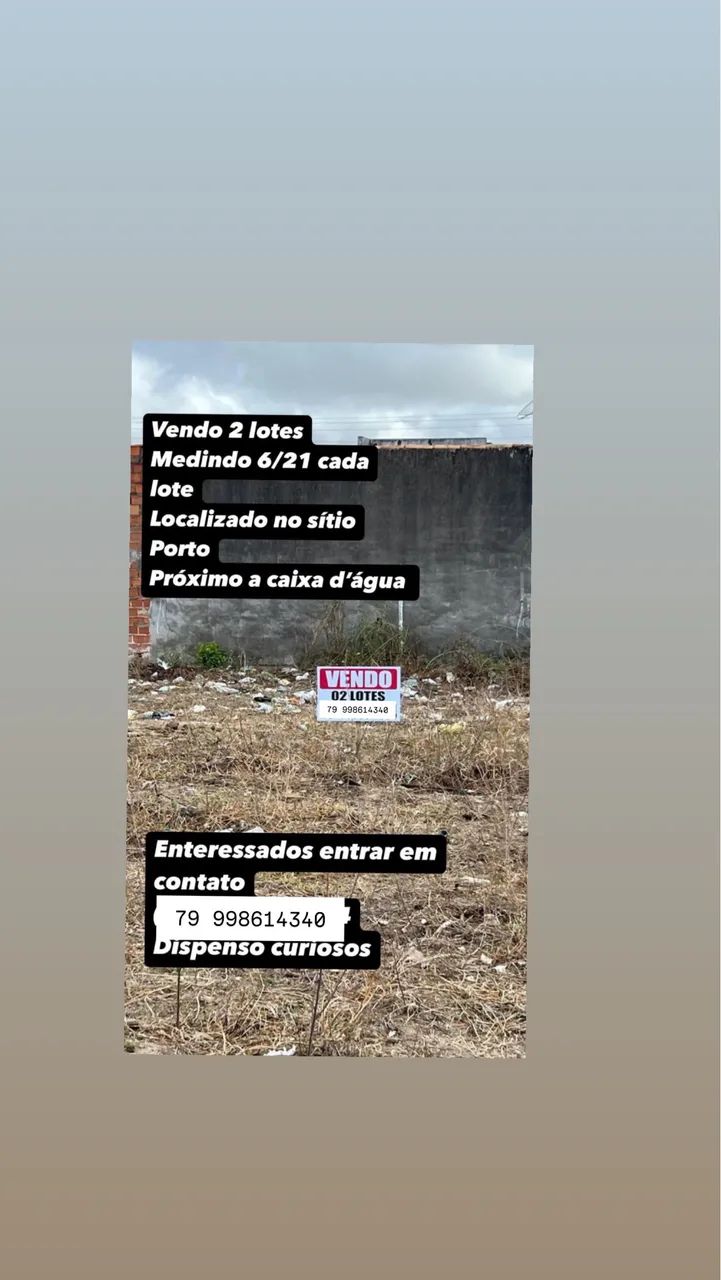 Vende-se terreno no sítio Porto 