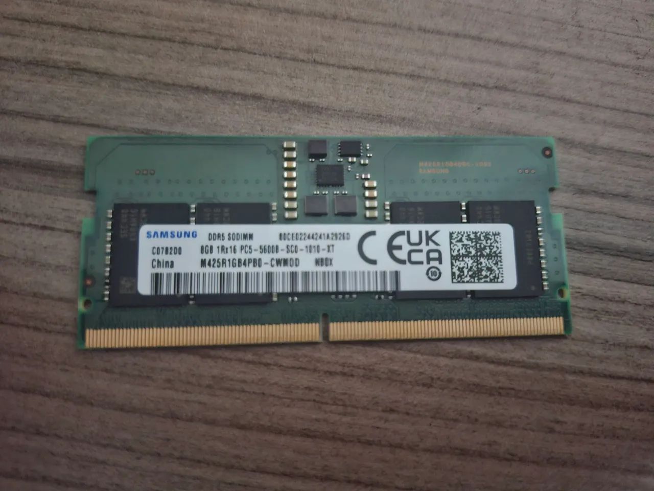 Memória RAM 8GB DDR5 5600MT/s Samsung - NOVO (SODIMM) - Memória