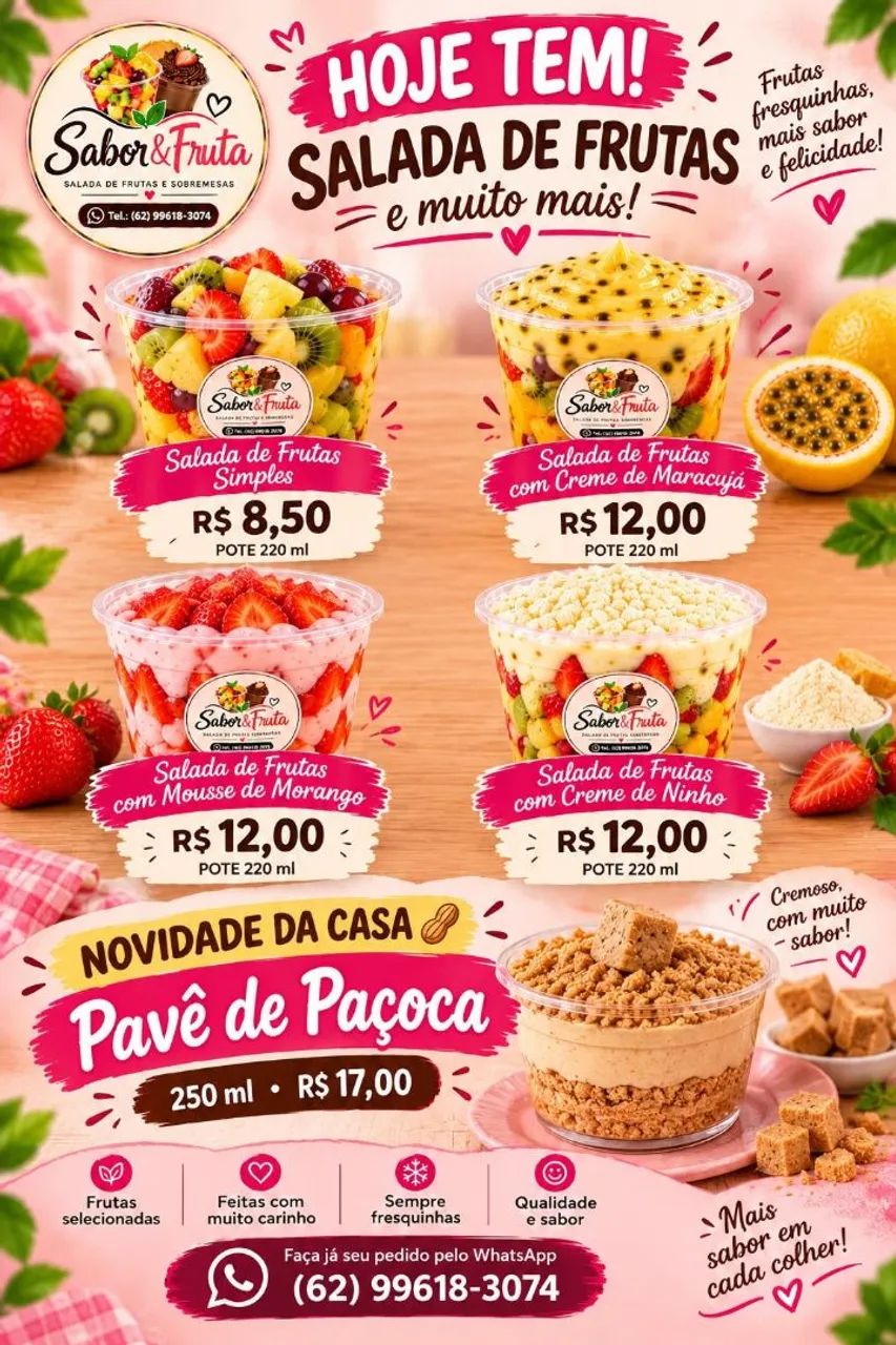 Salada de frutas e Sobremesas 