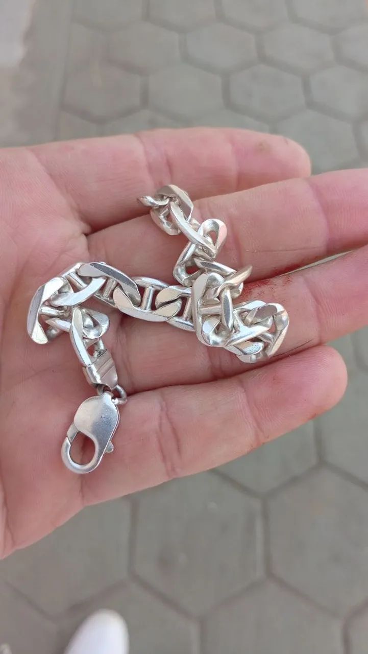 Pulseira de prata 925 32g  - Foto 2
