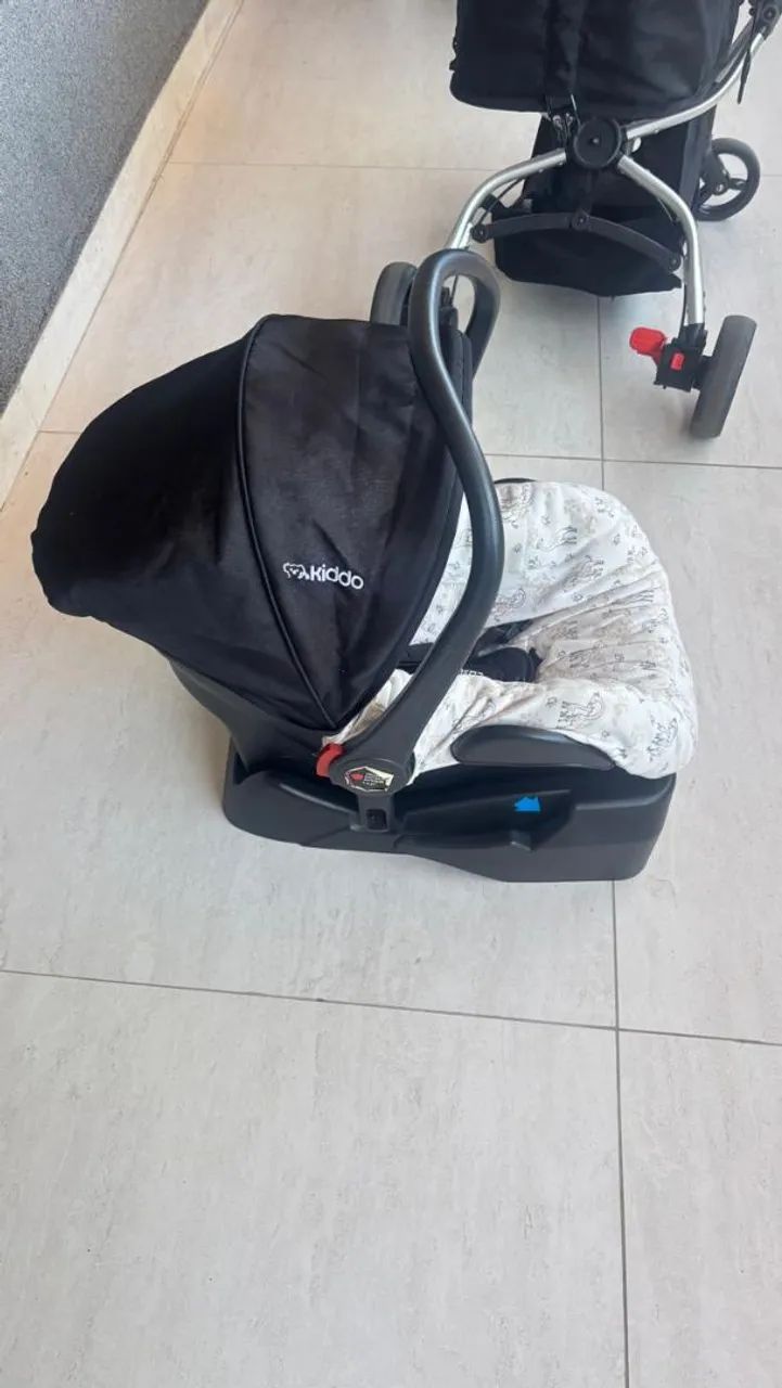 Carrinho de bebê kiddo com bebê conforto  - Foto 4