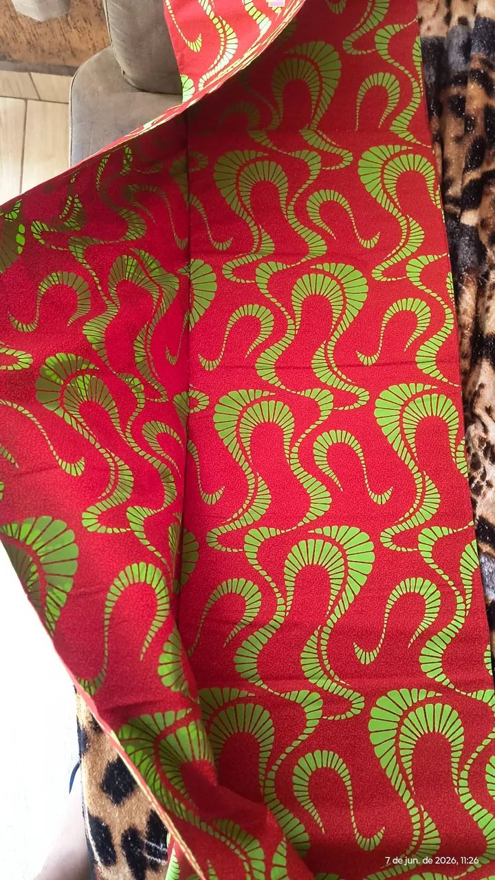 Tecido estampado africano neon move - Foto 4