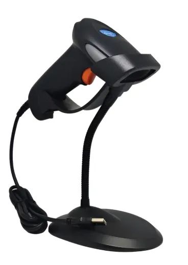 Leitor De Código De Barras Com Suporte Knup Usb 1d Preto - Foto 2