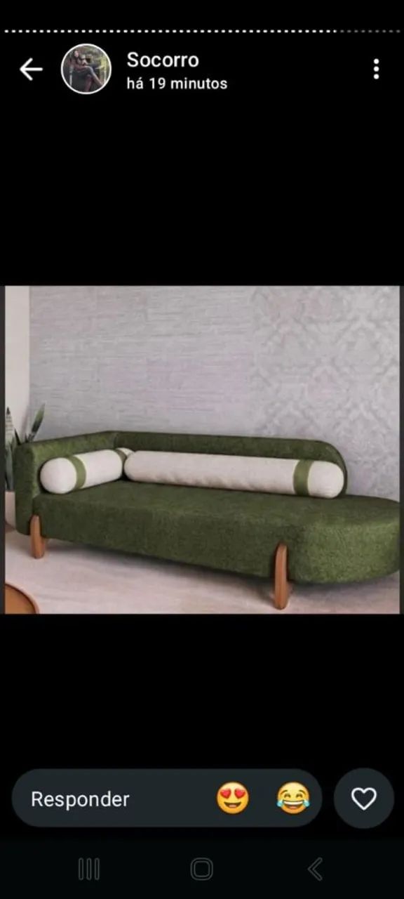 Sofá suede 1,60m