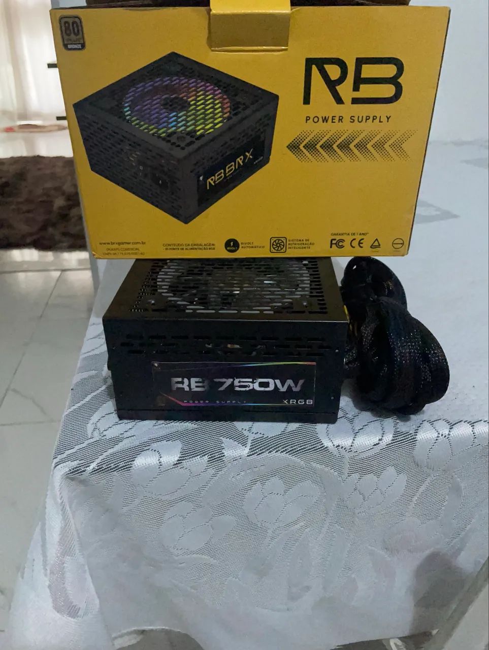 Fonte RB 750w plus bronze + pfc ativo (NOVA) - Foto 3