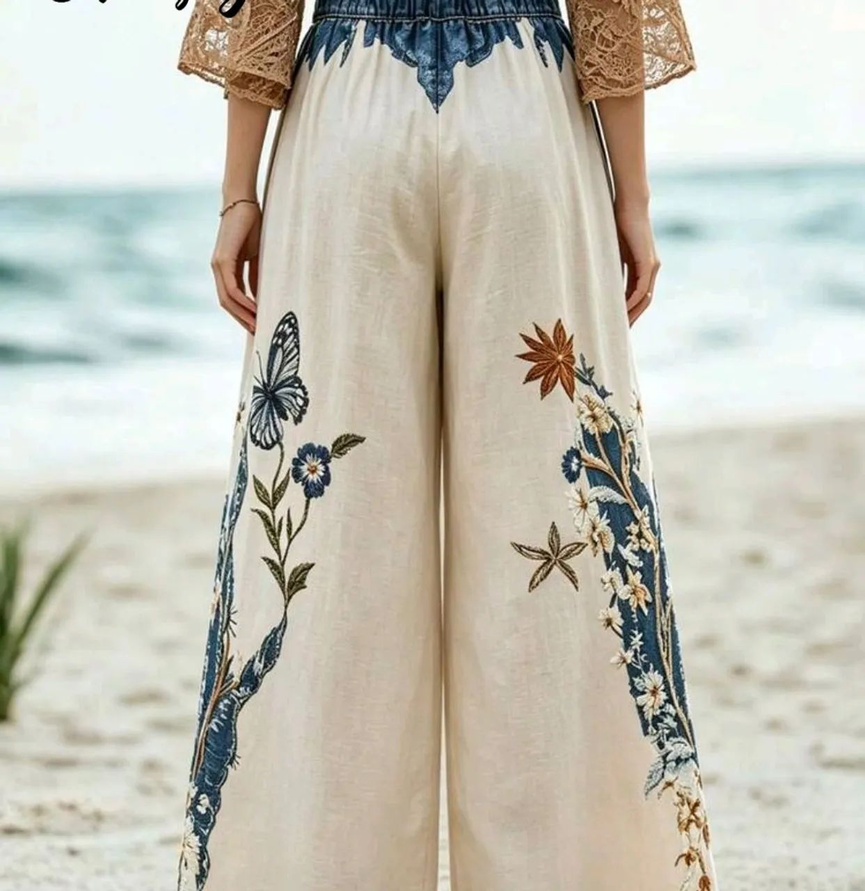 Pantalona floral borboletas gg  - Foto 2