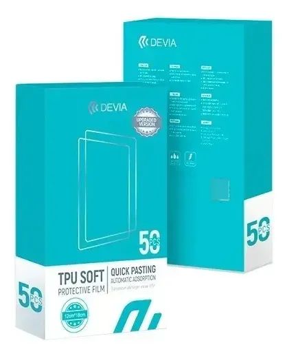 Kit Com 50 Peliculas De Tpu Hidrogel Devia 12cm X 18cm